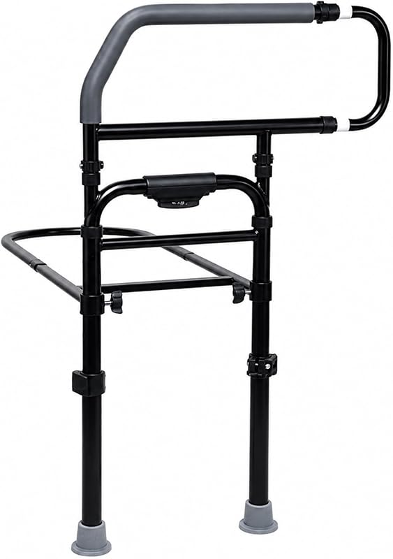 Bed Rail for Elderly Adults Safety – Adjustable Bed Assist Rail for Seniors, Post Surgery Recovery & Fall Prevention, Fits Thick Mattresses, Retractable Height Adjustment, Supports Up to 300 lbs