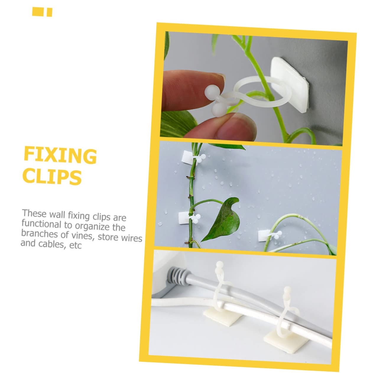 Toyvian 4 Sätze Wandclips Für Kletterpflanzen Unterstützung Für Geldpflanzen Wandbefestigung Für Ranken Einfache Für Glatte Oberflächen 100 Stück * 4