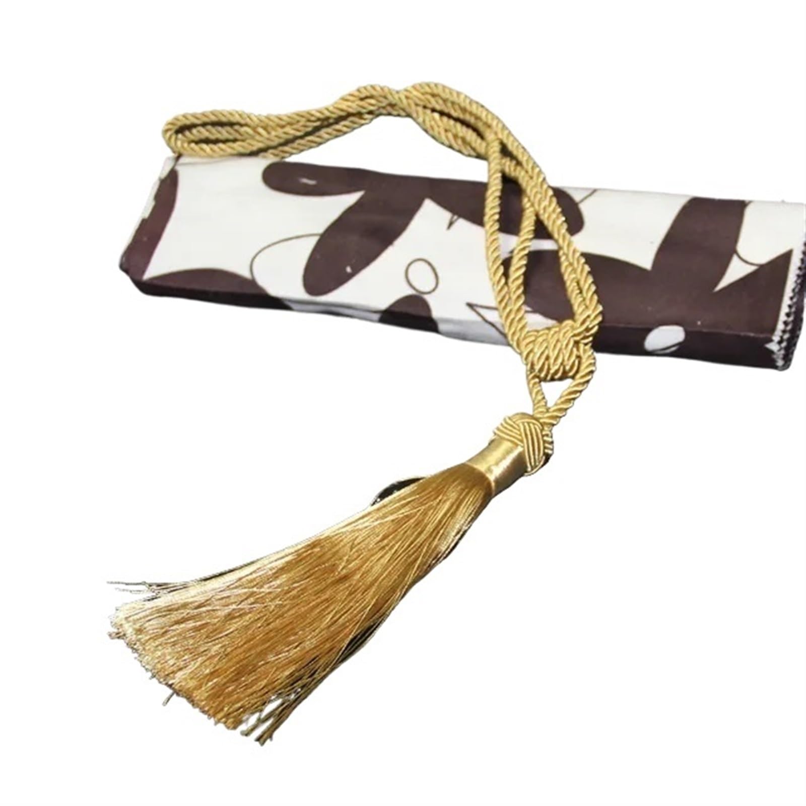Fermatende con Corda per Tende, 1 Pezzo di fermatende con Nappa Intrecciata Fai da Te, semplici fermatende con Nappa a Sfera, fermatende Decorativi per la casa(Oro 92cm)