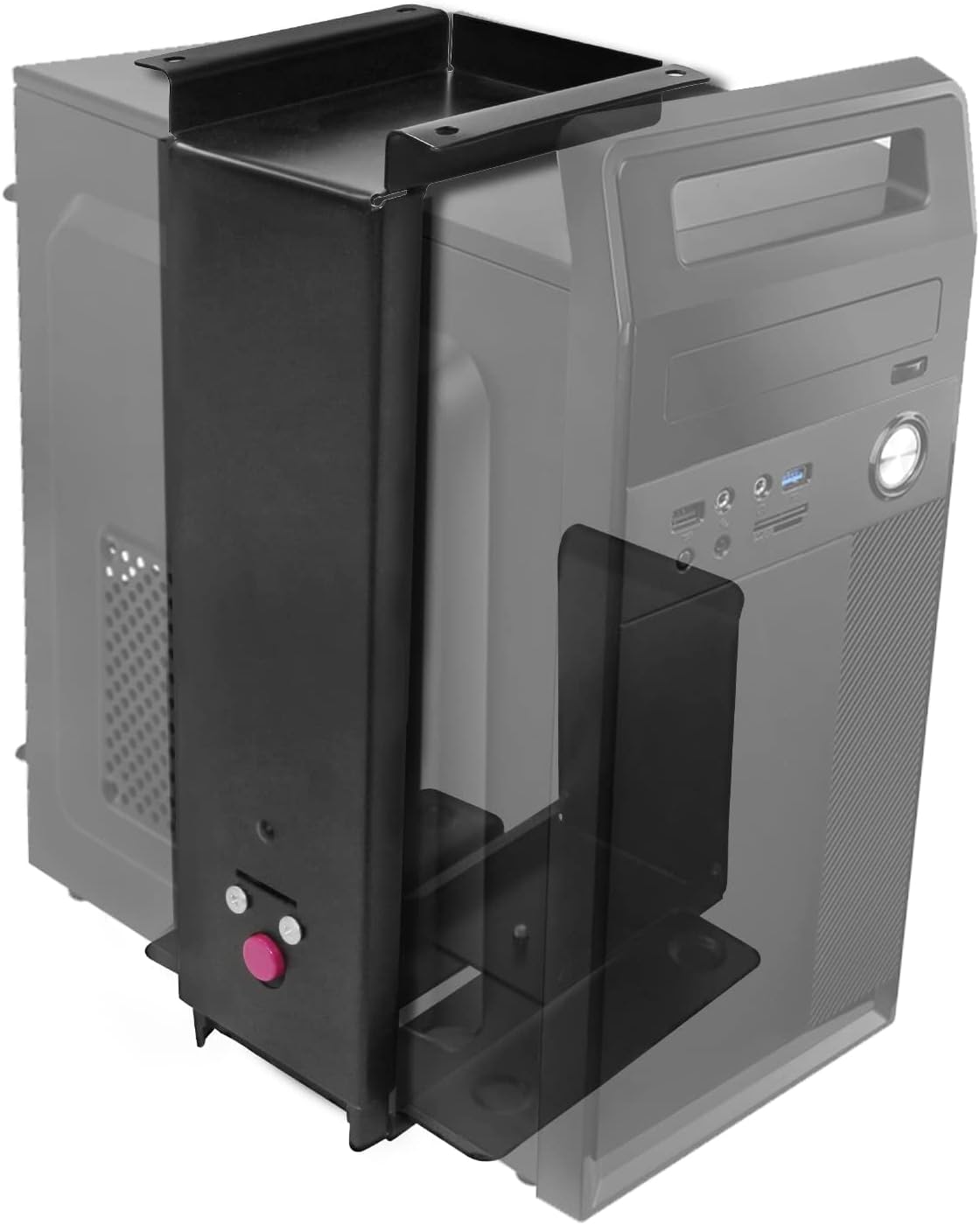 Under Desk PC Mount for Large Tower, Heavy Duty & Easy