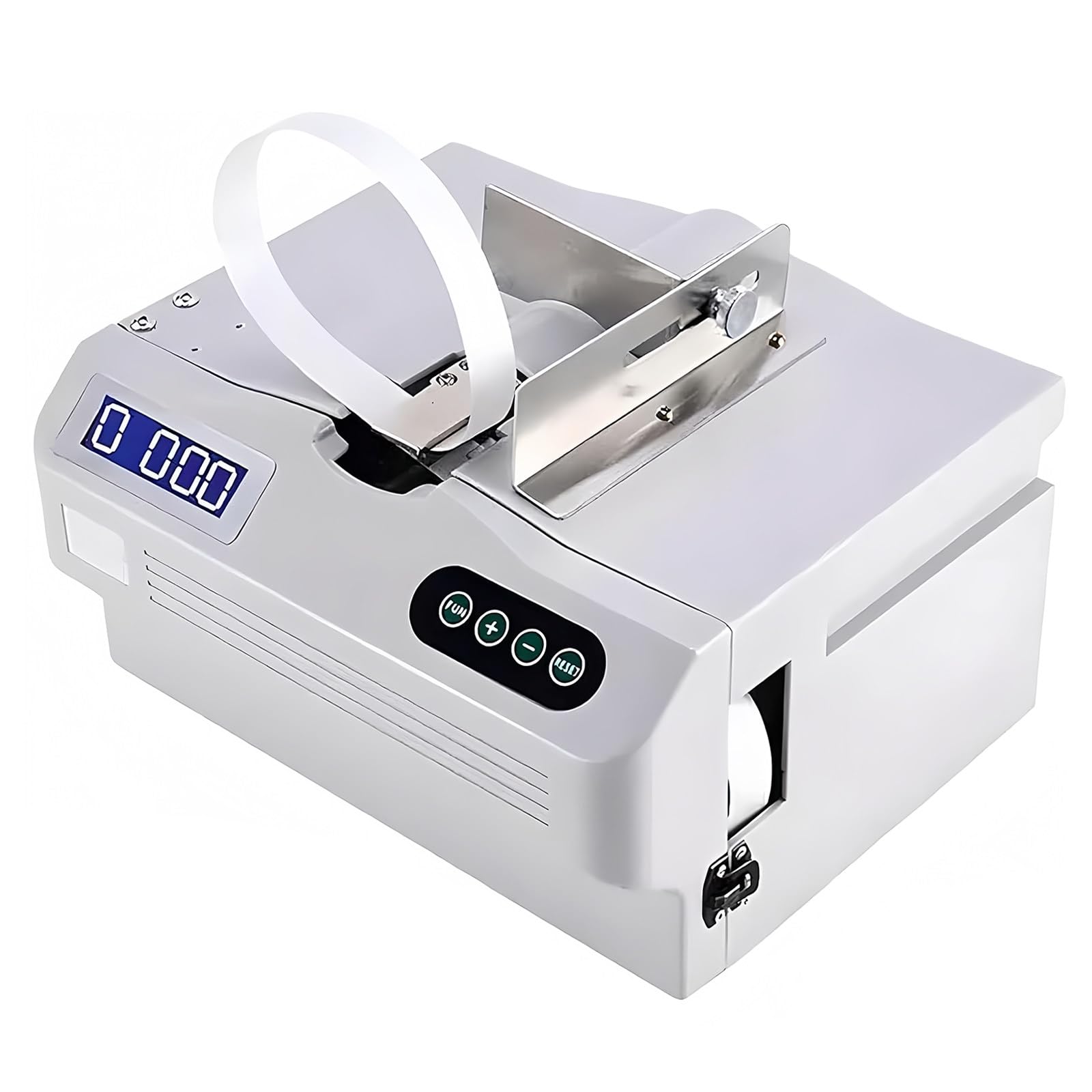 YXYLJOZ Intelligent Currency Binding Machine for Bank Notes - 220V Paper Tape Banding Tool, Compatible with 2cm Low/High Temp Tape, Efficient Money Packing Solution
