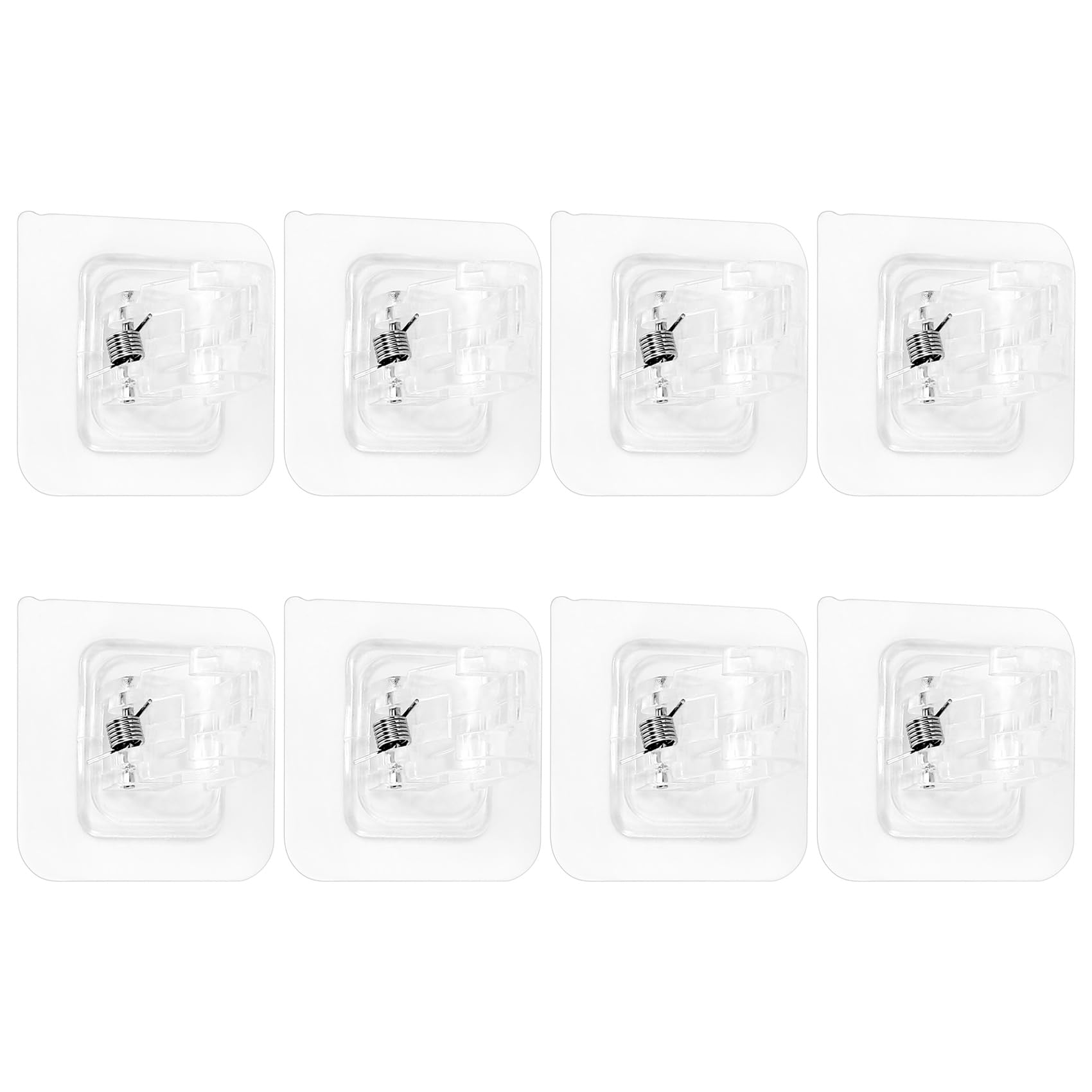 Kqcibz 8PCS No Drill Curtain Rod Brackets Curtain Rod Holder Hooks Nail Curtain Rod Hooks Curtain Hangers for Home