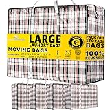 Buste per Indumenti con Cerniera - Borse Spesa Trasloco Cambio Stagione Riutilizzabili Grande Capacità (Pacco da 5)