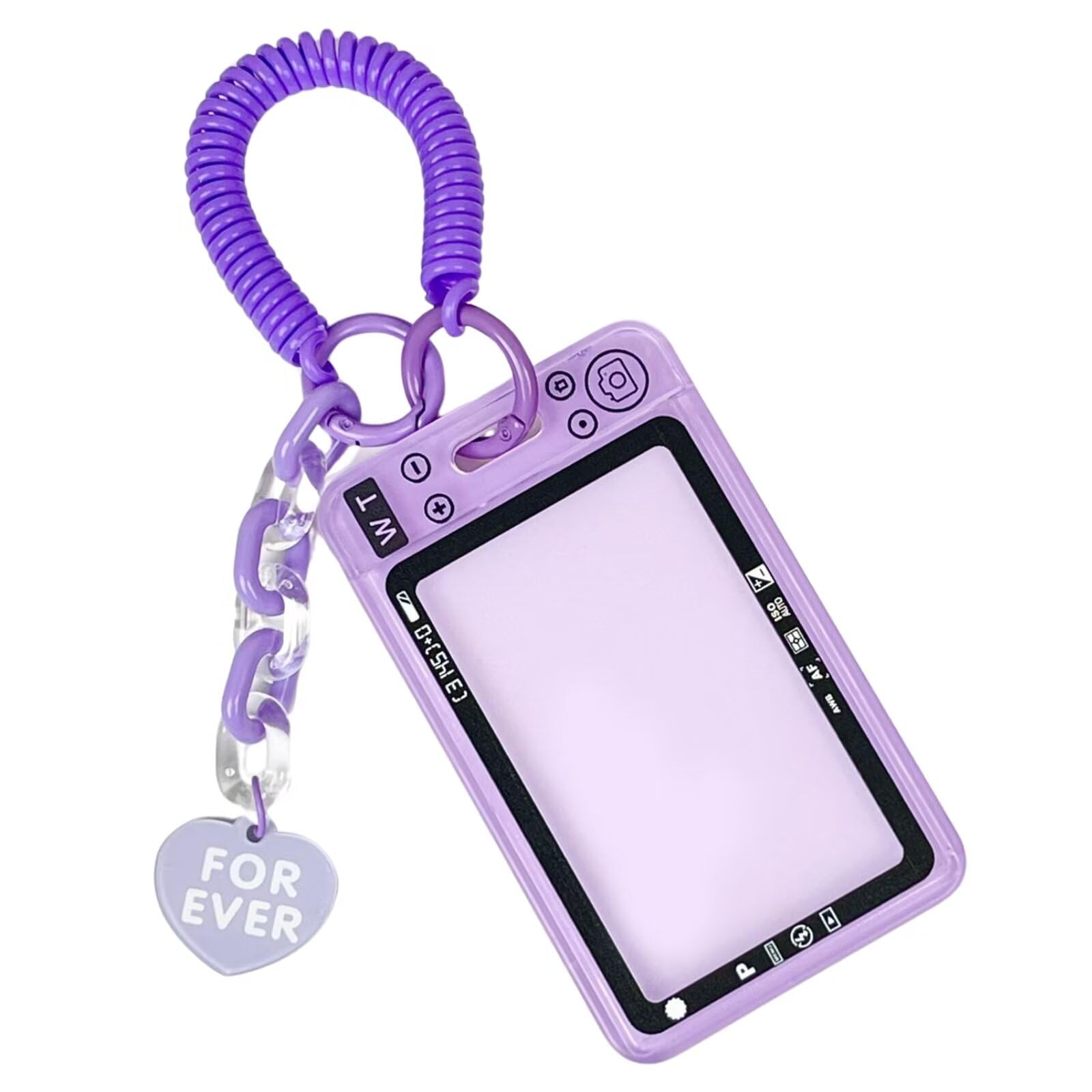 OUBFUUY Kpop Photocard Holder Keychain Camera Style PC Holder Kpop