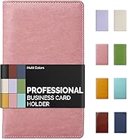 Vista 14 de Sooez Organizador profesional de cuero para libros de tarjetas de visita, folleto de tarjetas de crédito de capacidad para 240 unidades, soporte