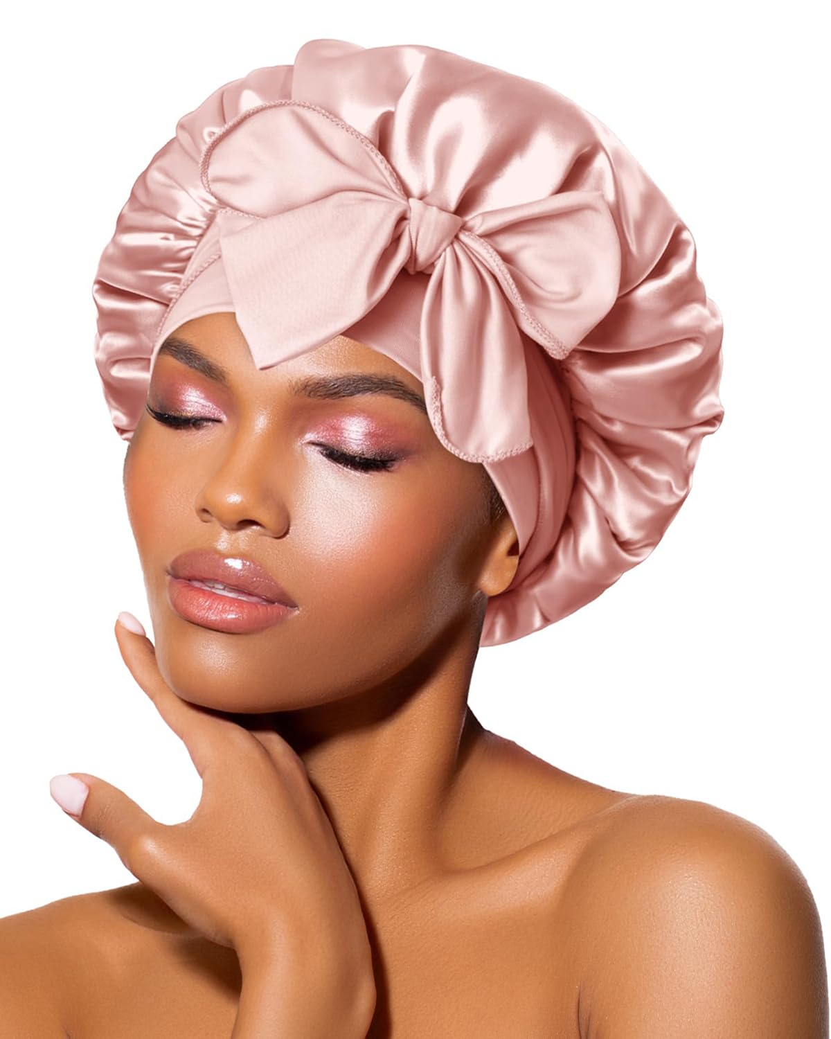 BONNET QUEEN Silk Bonnet for Sleeping Women Satin Bonnet Night Sleep Cap-image-23