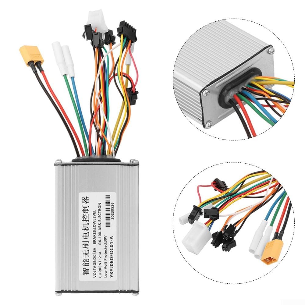 KugooM4pro Contrôleur de moteur pour scooter électrique, 48 V 21 A, sans balais intelligent, Intelligent Brushless Motor Controller, Contrôleur De Scooter Électrique avec Couvercle De Port De