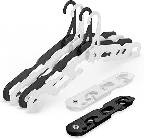 Nicedack - Perchas de viaje de alta calidad, 6 unidades de perchas plegables portátiles Percha plegable para ropa de viaje, uso en interiores y