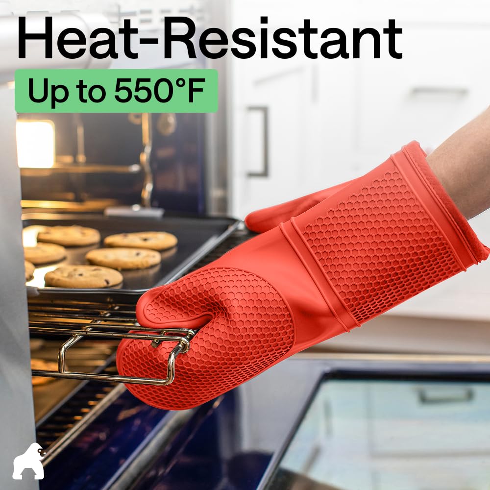 Amazon.com: GORILLA GRIP BPA-Free Soft Silicone Oven Mitts, 14.5x8
