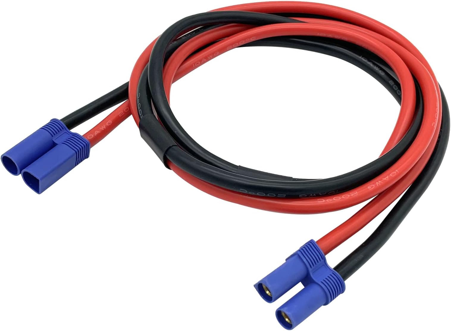 EC5 Male to EC5 Female Adapter Extension Cable EC5 Connector Extension Cord 10AWG for RC LiPO Battery FPV Drone Large Model Airplane Accessories (1M /3.3FT)