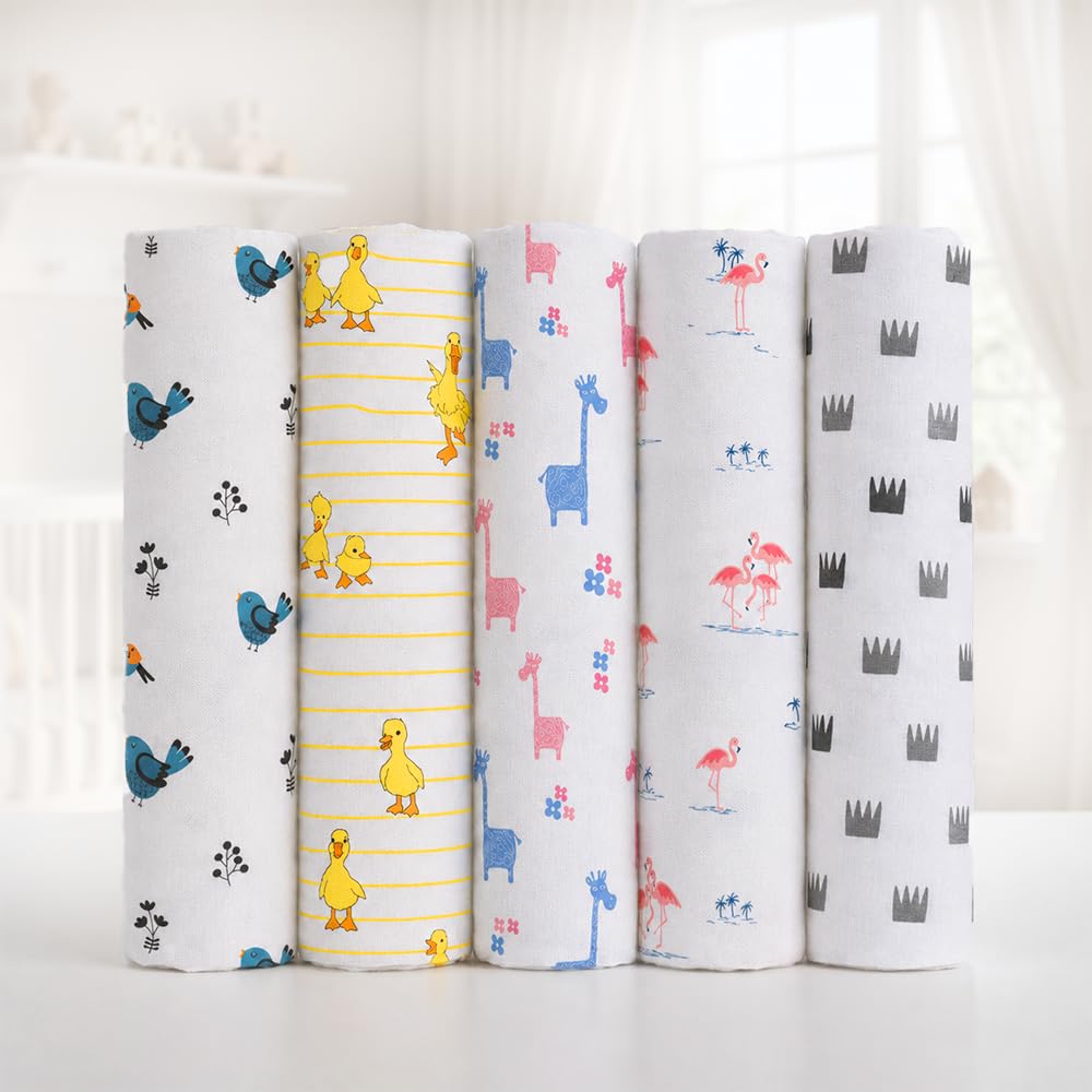 TinyLane Cotton Swaddle Wraps - Newborn Baby Set -11 TinyLane Cotton Swaddle Wraps - Newborn Baby Set -11