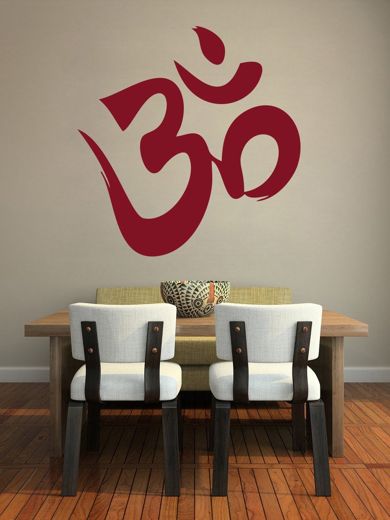 Decor Kafe Om Wall Sticker (PVC Vinyl Film, 63.5 cm x 66.03 cm x 0.99 cm, Burgandy) (B016KN81S8) Amazon Price History, Amazon Price Tracker