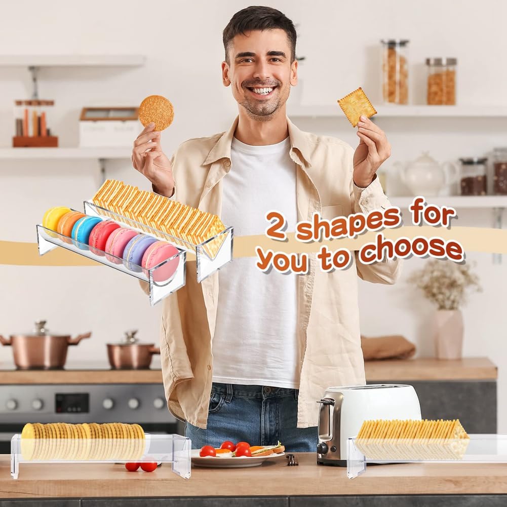 4 Stück transparente Knallbonbons Tablett zum Servieren rechteckiger Knallbonbon-Halter Acryl Serviertablett Lebensmittel Display Ständer für Party Transparent