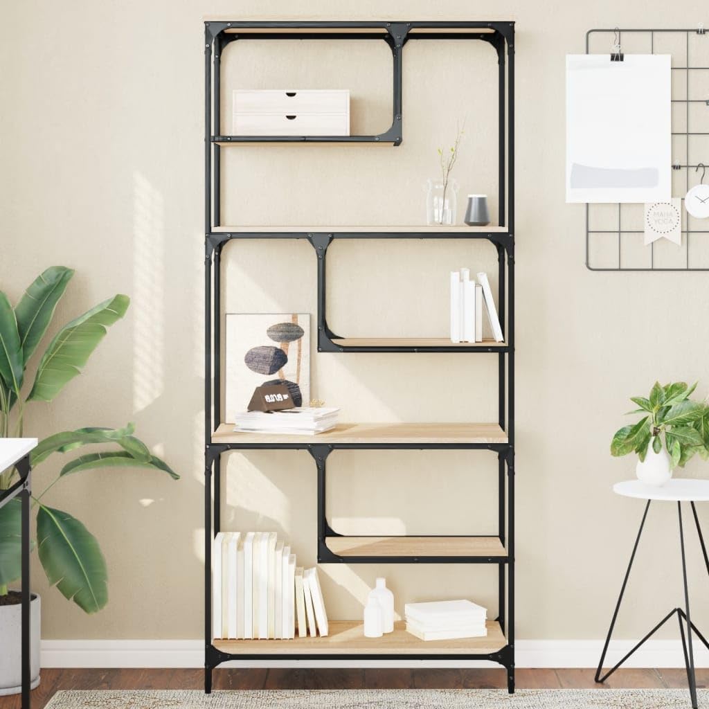Generisch Bücherregal Sonoma-Eiche 81x36x176 cm Holzwerkstoff,Möbel,Regalsysteme,Bücherregale Bücherschränke-836224