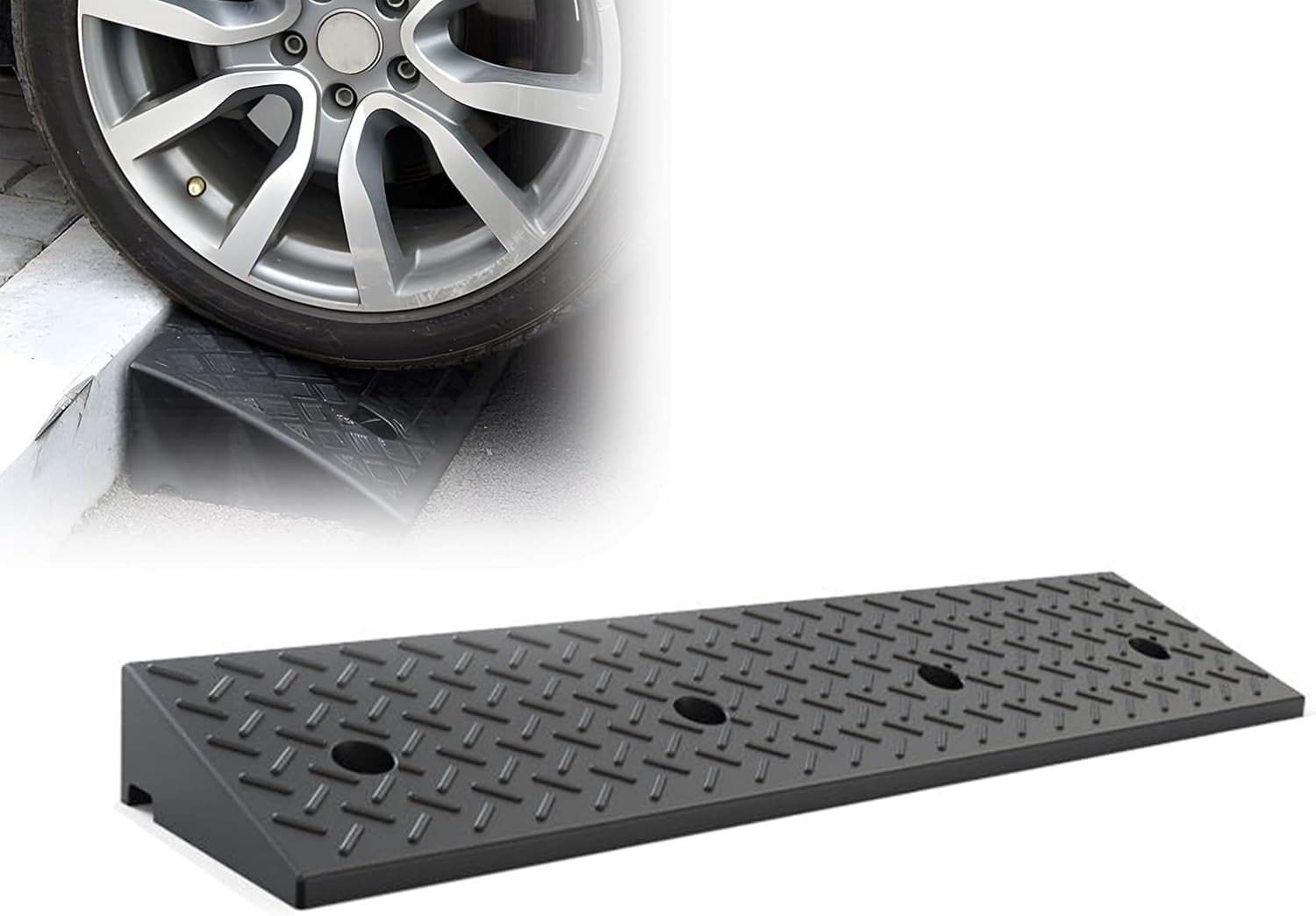 Rampes de voiture en caoutchouc robuste pour seuil et fauteuil roulant