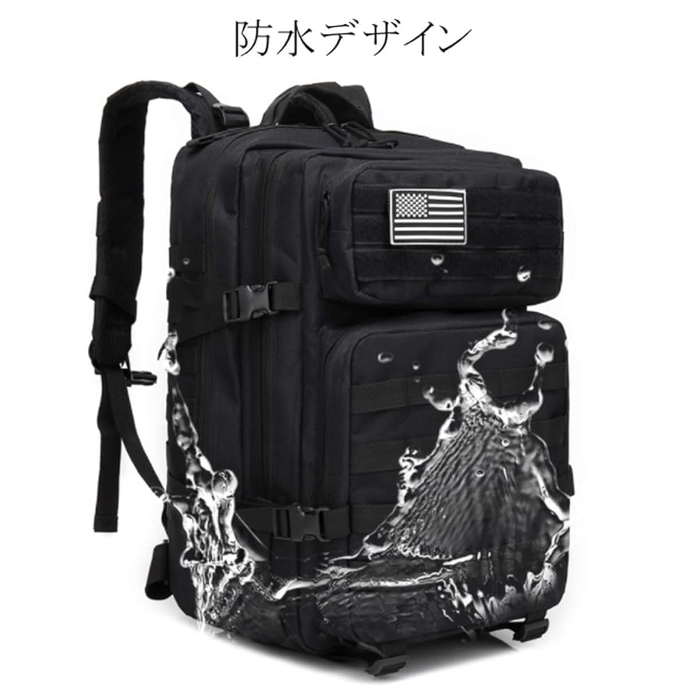 登山リュックサック 迷彩 大容量 防水 丈夫 耐摩耗 軽量 背中通気 耐衝撃, リュック 大容量 メンズ レディース 軽量 迷彩 リュックサック