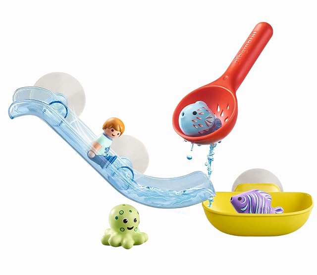 Foto 8 de 8 de PLAYMOBIL 1.2.3 Aqua 70637 Diversión en la Pesca con Animales del Mar, Juguete de baño para niños pequeños