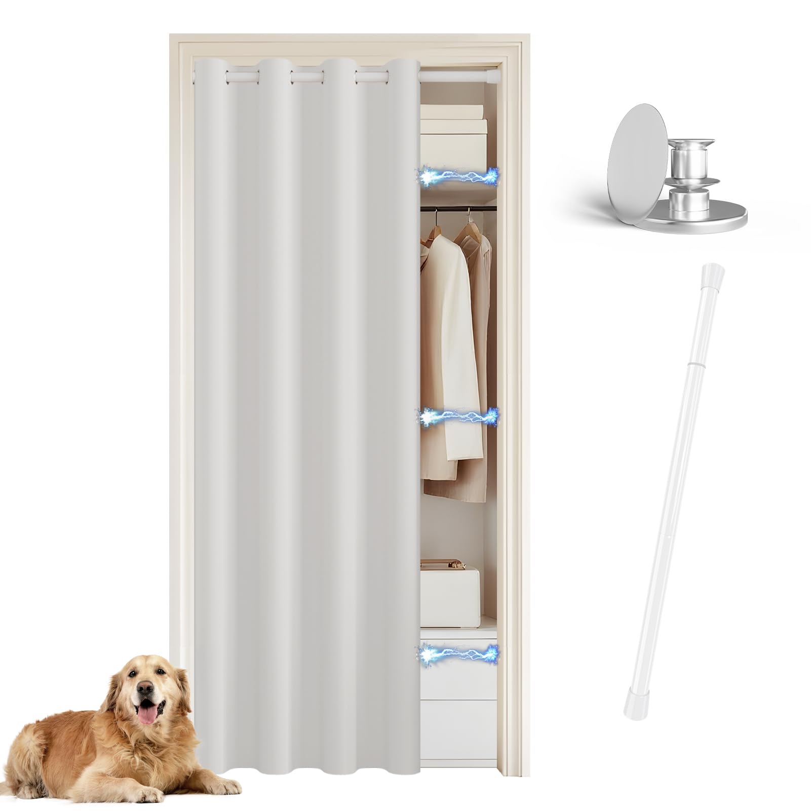 JCyh Privacy Curtain Door for Living Room and Kitchen