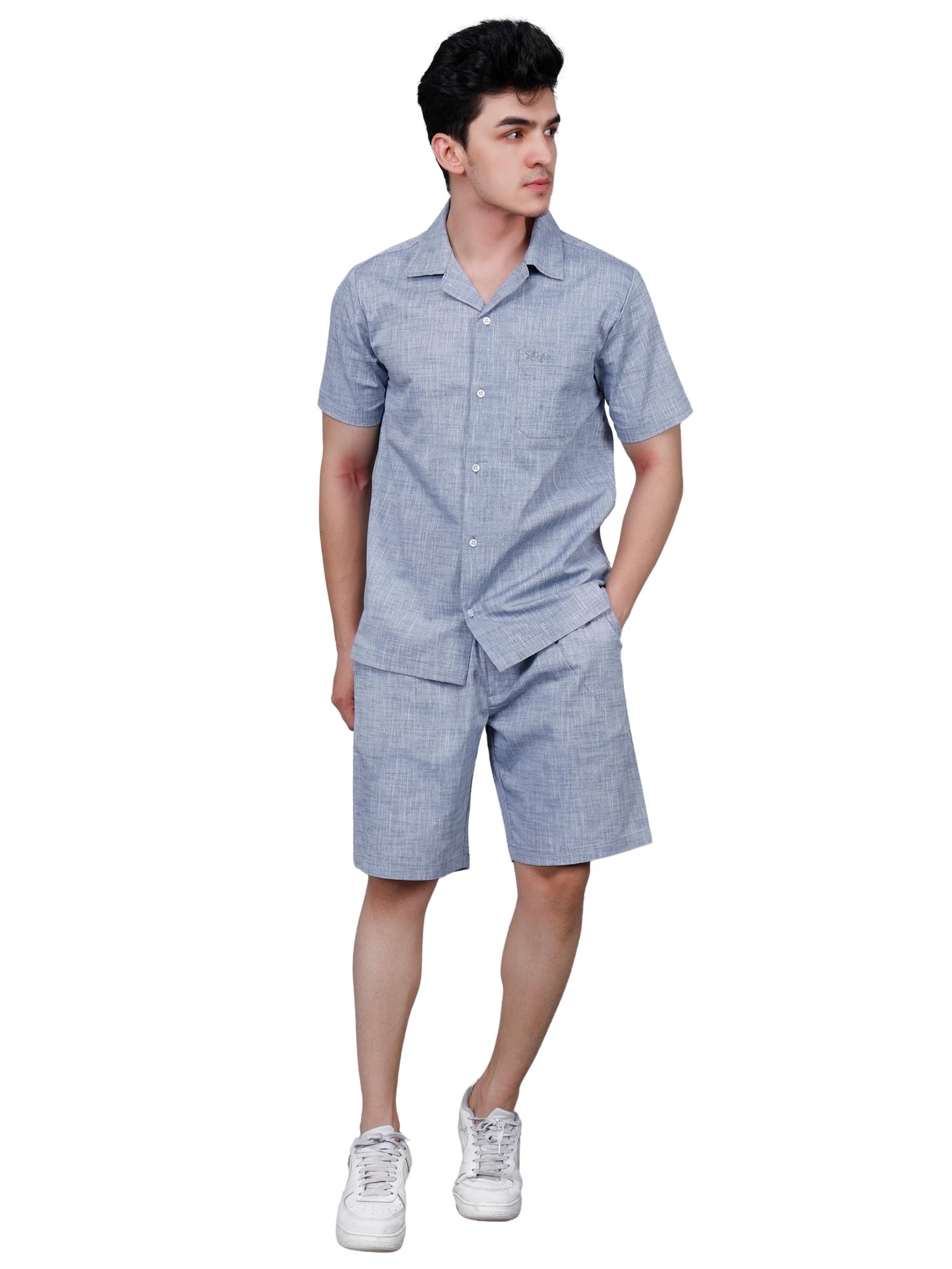 starfox Men's Trending Coller Neck with Shorts Co-Ord Set-picture-49
