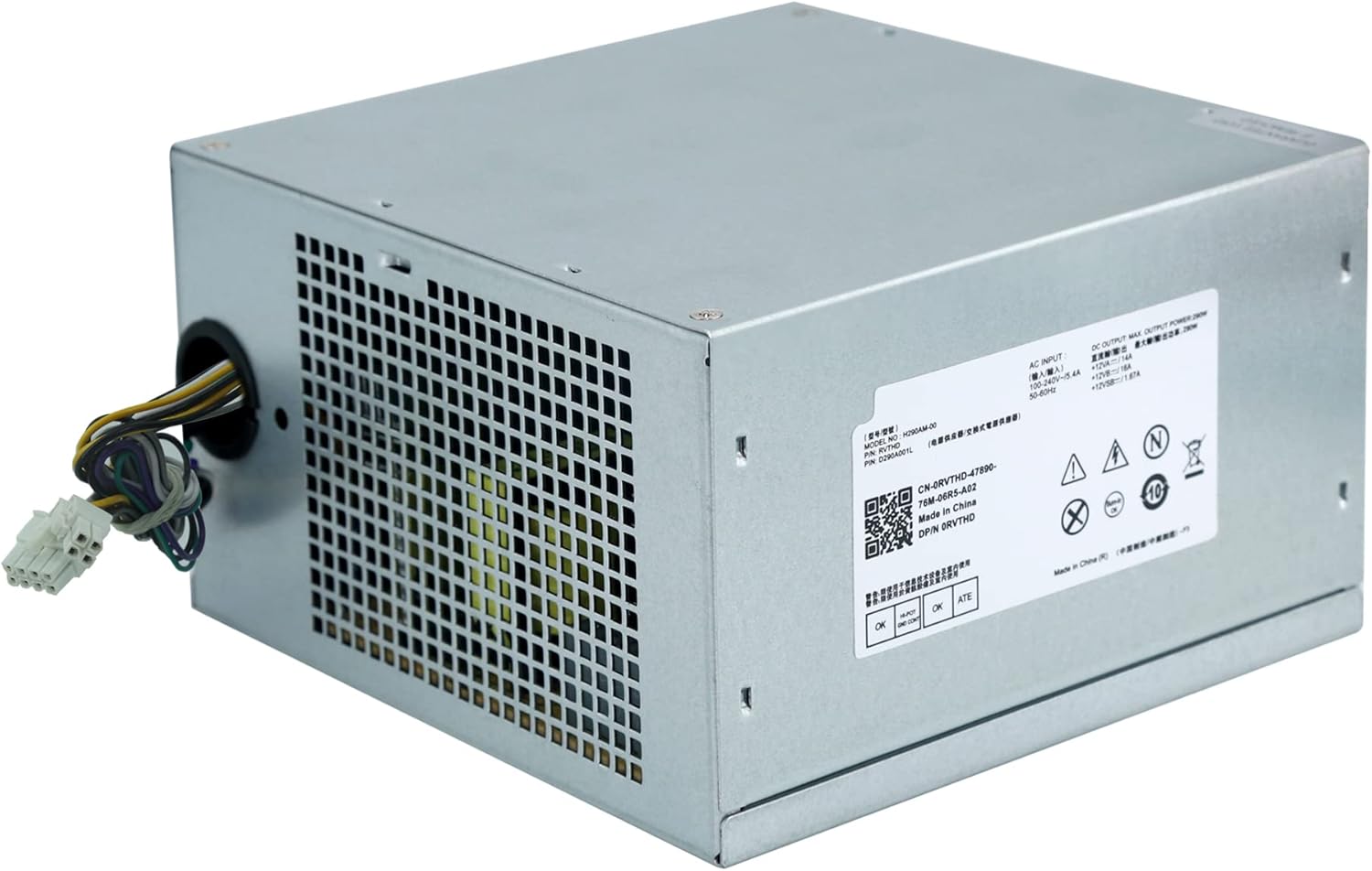 290W Replacement Power Supply for Dell Optiplex 3020 7020 9020 Precision T1700/ PowerEdge T20 Compatible P/N: RVTHD KPRG9 HYV3H D290A001L M/N:L290AM-00 PS-3291-1DF H290EM-00 H290AM-00