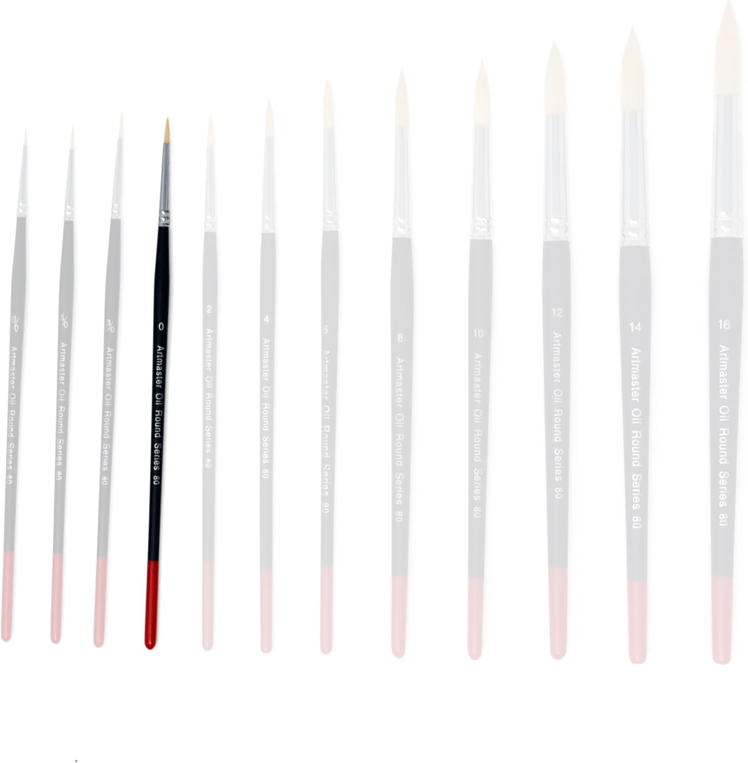 Artmaster Series 80 Oil Painting Round Brushes (12)