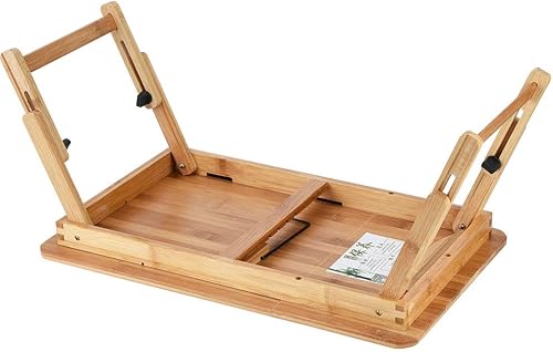 Laptop Table Bamboo Wooden Laptop Sofa Couch Office Stand Stand for Desks and Beds (50 * 30 Without Drawer)