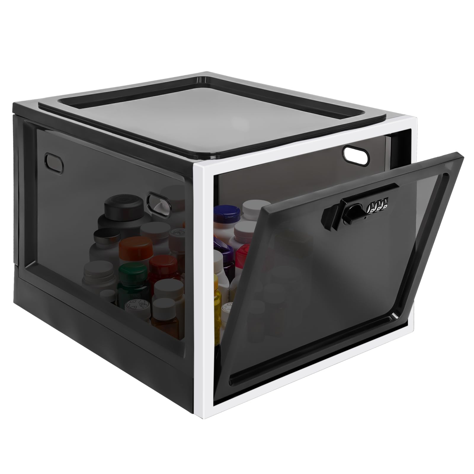 Gekufa Locked Box Medication Lockable Container Snack Storage Box with Lock