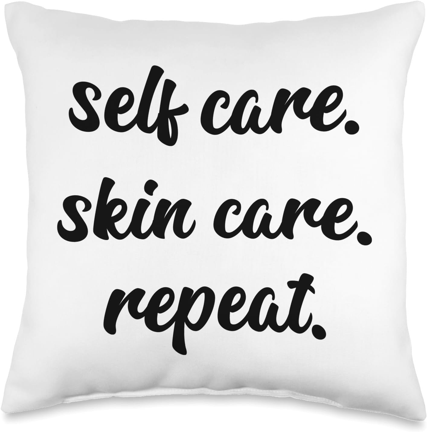 Selfcare Skincare Repeat Skin Esthetician Skin Care Throw Pillow