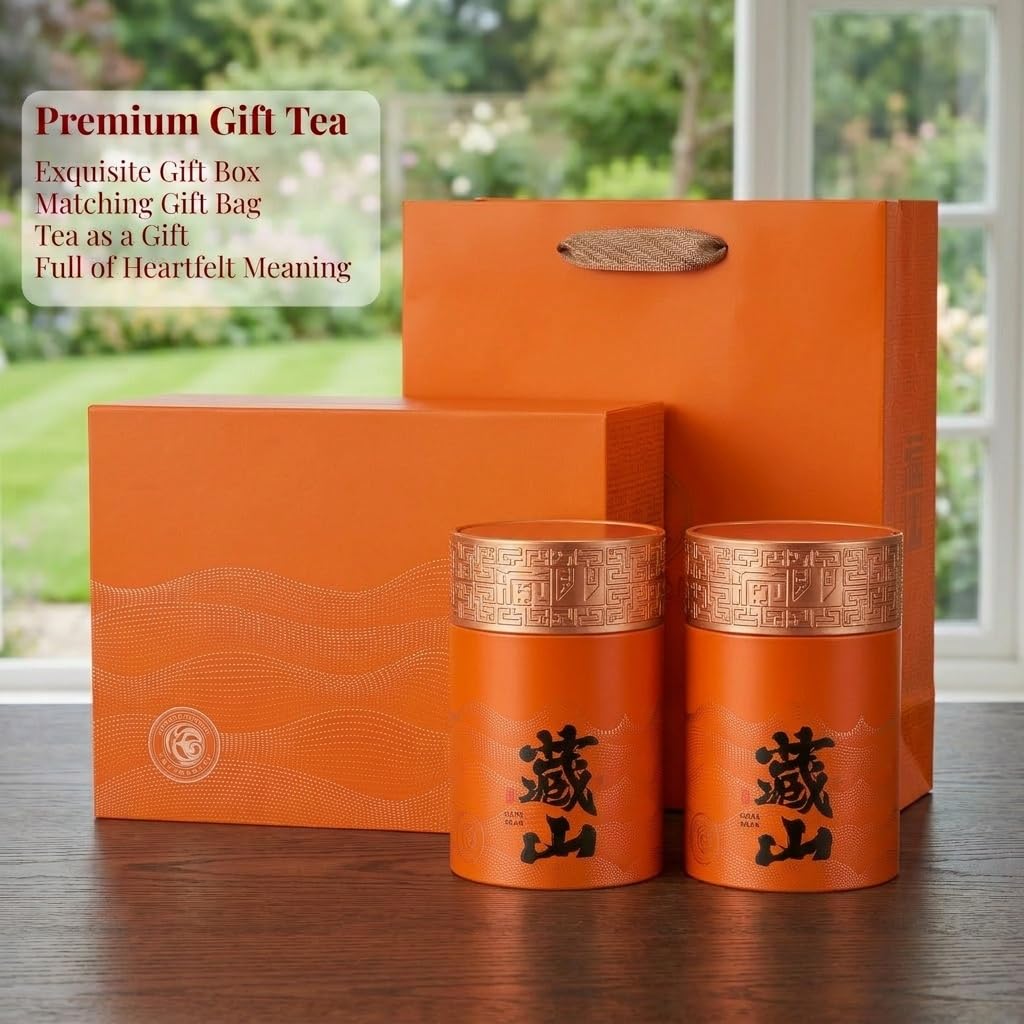 Set Regalo Premium 150g * 2/10,58oz | Tè Nero Lapsang Souchong | Tè in Foglie Sciolte | Aroma Ricco | Ottimo Regalo Per Gli Amanti Del Tè (B-300g / 10,58oz)