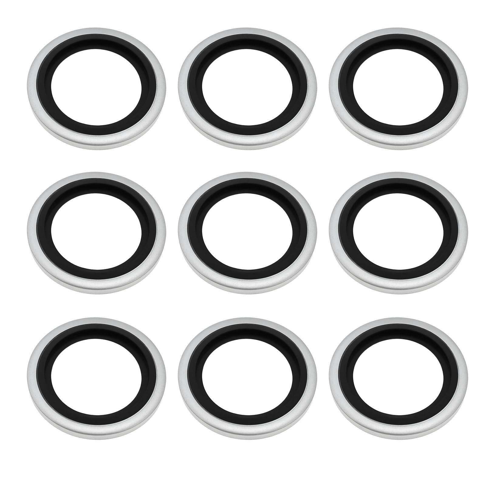 LT Easiyl 50Pcs 1/2" BSP Bonded Sealing Washers 21.54 x 28.58 x 2.5mm for Hydraulic System Industrial Sealing