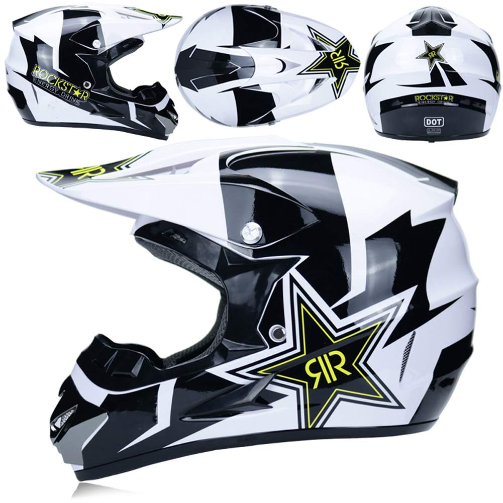 Motocross Helme Downhill Helme Motorrad Crosshelme & Endurohelme Jugend Kinder Offroad Helm Motocross Gear Combo Mask Brillenhandschuhe