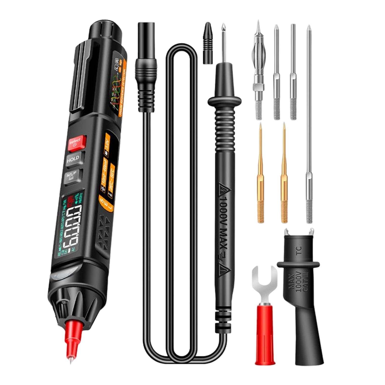 A3009 Multimetro Trasmissione vocale DC Tensione Capità professionale Tester elettrico intelligente Condensatori Tester Penna misuratore di, A3009 Aggiornato