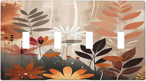 Miniatura 74 de Cubiertas de salida de textura abstracta moderna de mármol líquido Pintura abstracta púrpura Arte de pared Cubiertas de toma 1 banda Interruptor de