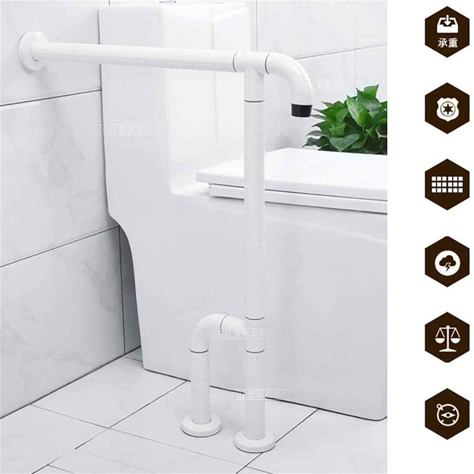 Barras de apoyo for baño, soporte de pasamanos de seguridad for baño, barra de apoyo de seguridad for ducha, barras de apoyo de nailon de acero inoxidable en forma de T for baño, montaje en pared, sop