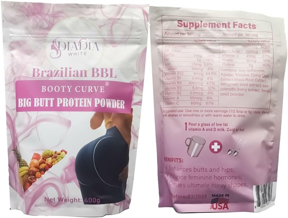Booty Curve Original Big Butt Protein Powder Increases The Butt Size