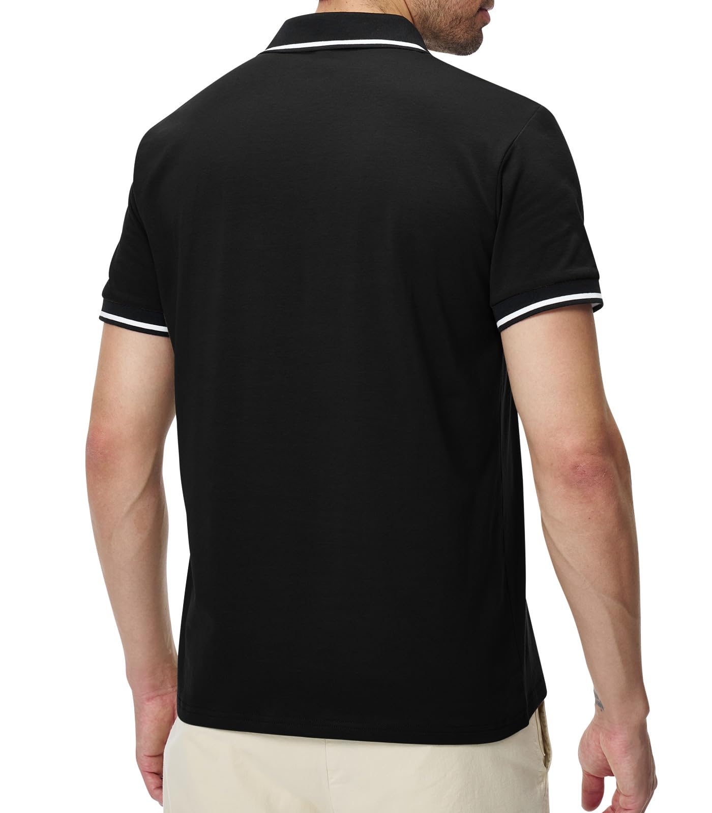 Męska koszulka polo z krótkim rękawem kontrastowy kolor koszulki polo golf koszulka polo lato regularny krój M-4XL