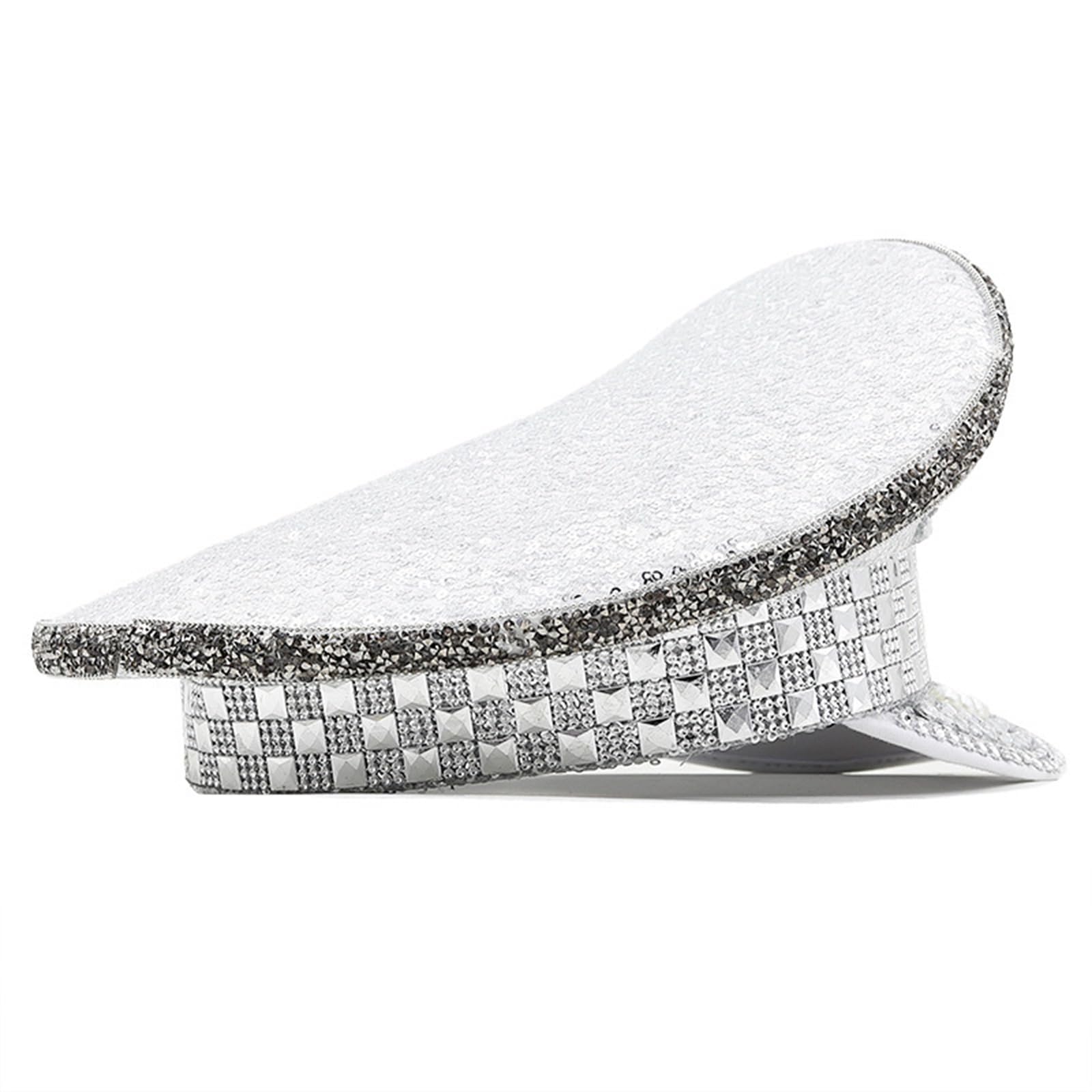 Chapeau haut-de-forme marin avec rivets cloutés à gros bords pour jeunes adultes fête à thème musique festival séance photo accessoires fête