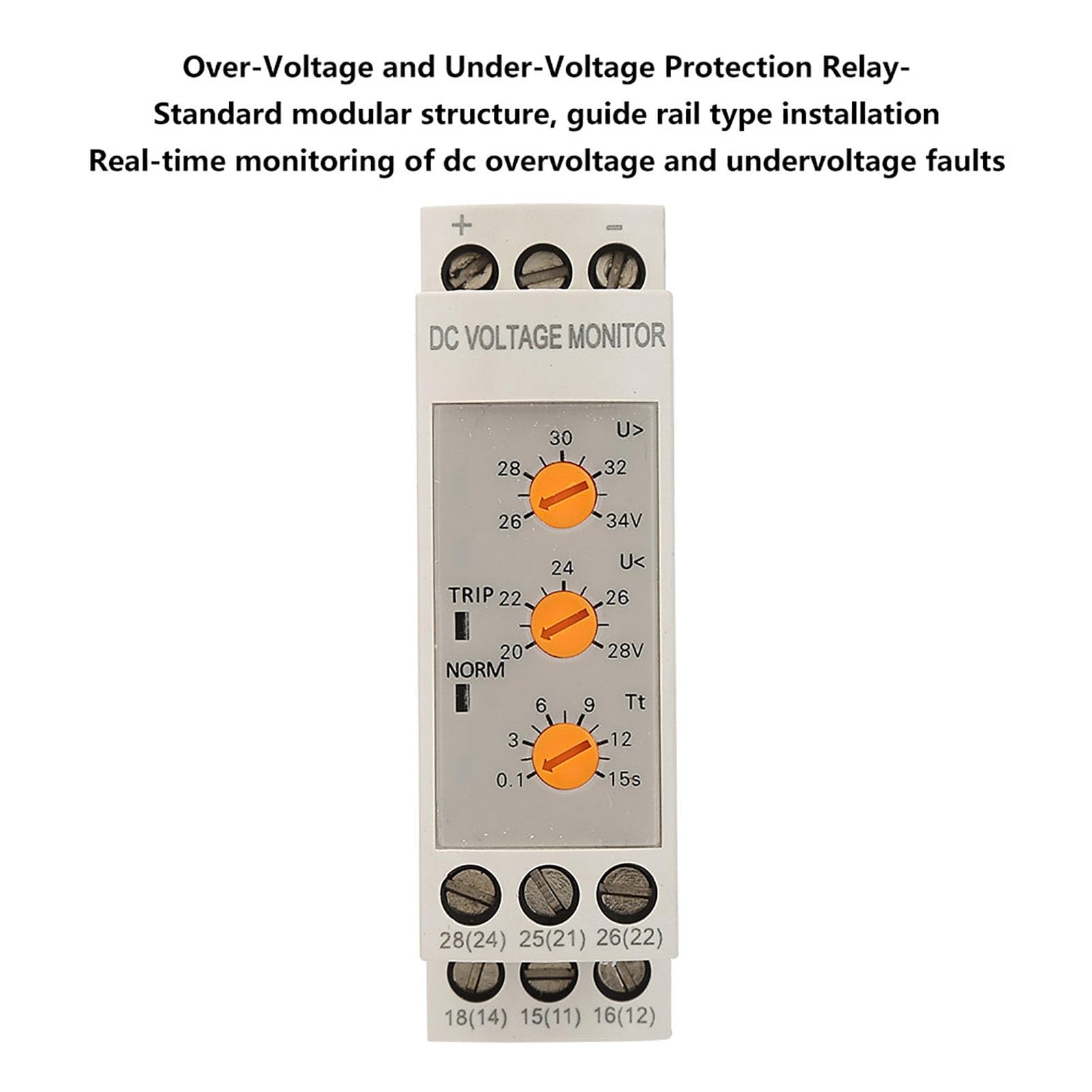 Relé de Protección contra Sobrevoltaje y bajo Voltaje DVRD Relé de Monitoreo de Voltaje (DC24V)