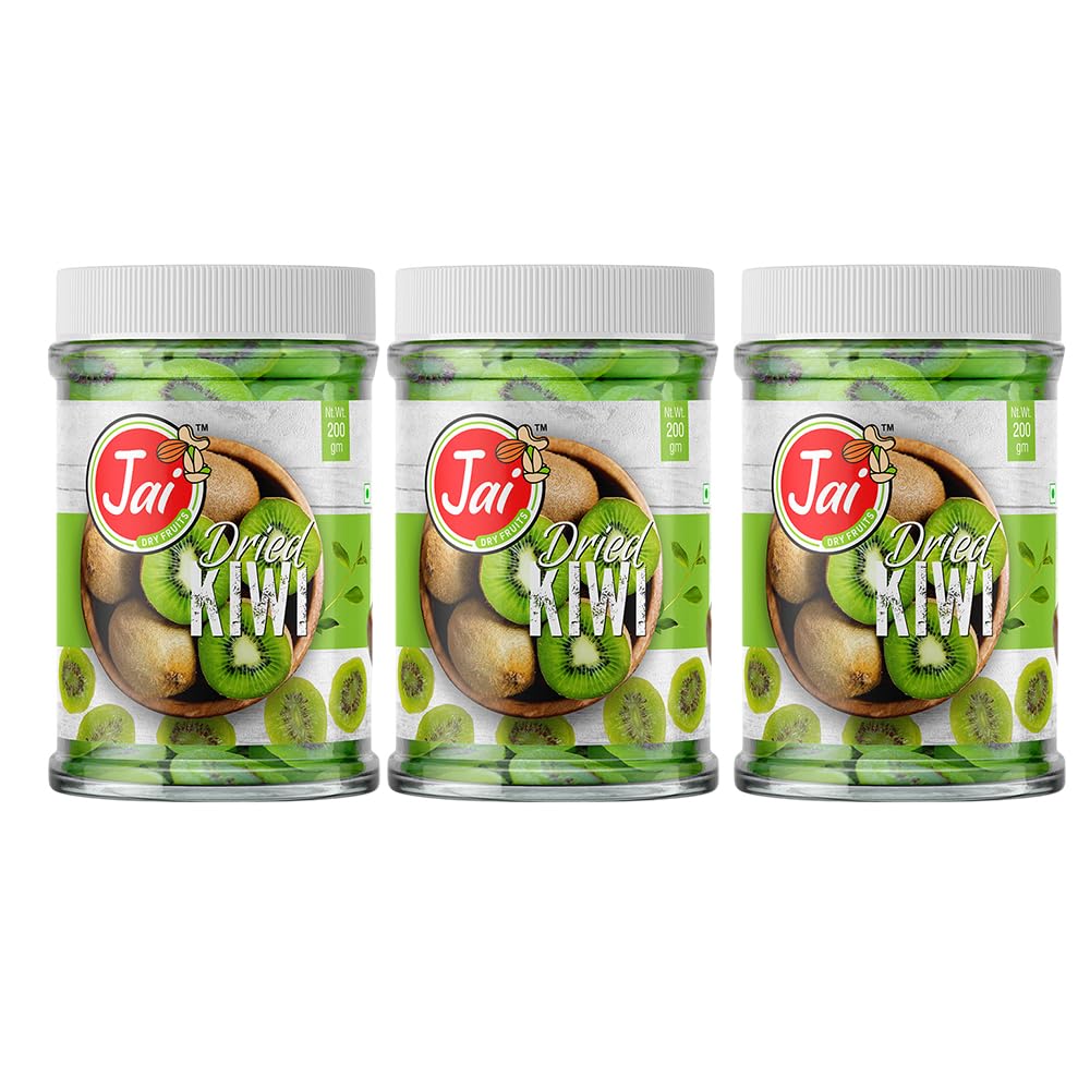 JAI DRY FRUITS Dried Kiwi | Dehydrated Kiwi | Naturally Sun-Dried Kiwi Fruit Snack | Sweet & Tangy | Ready to Eat Dry Fruit | 200 g x 3 | Pack of 3-image-48