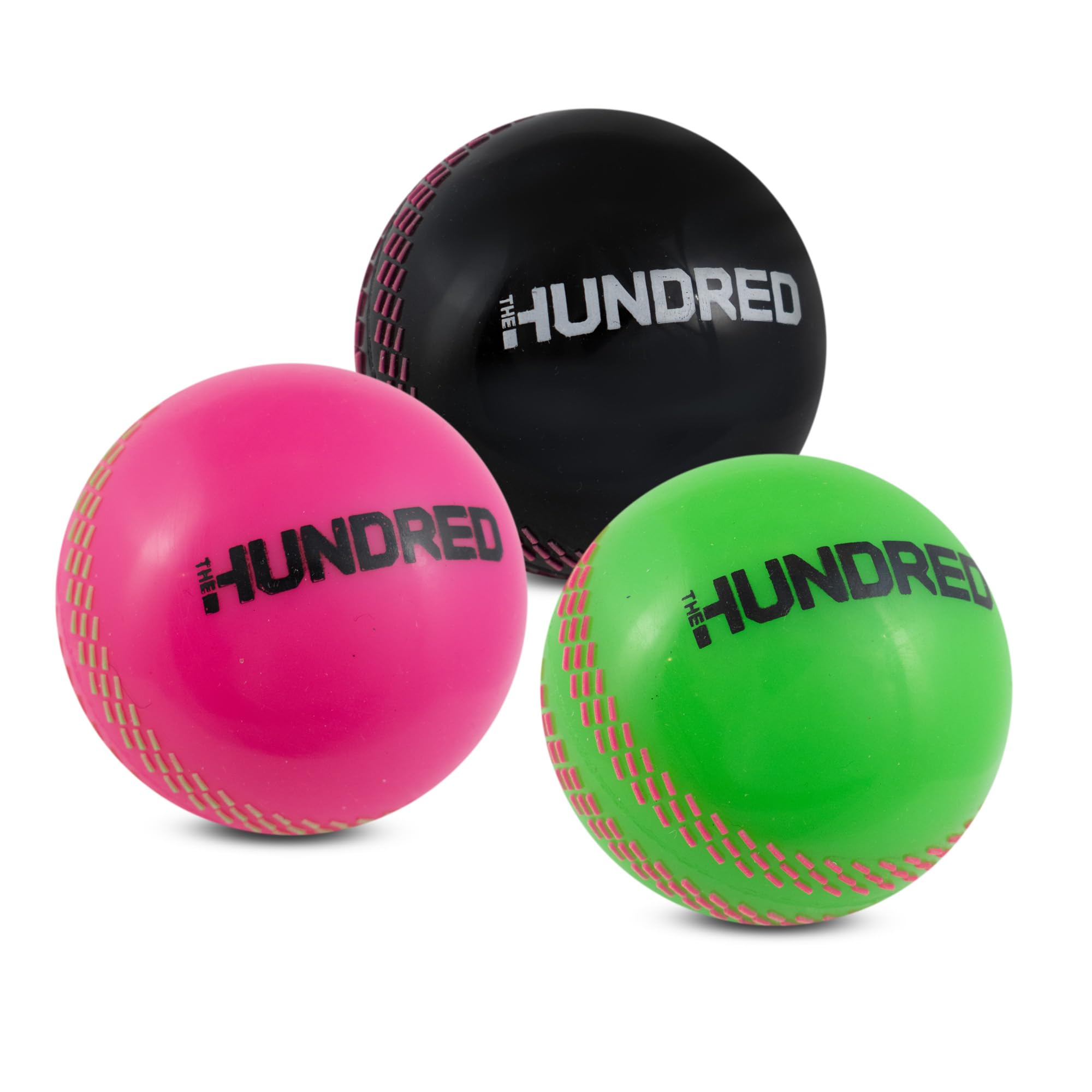 Hy-Pro Officially Licensed The Hundred Windballs - 3 Pack, Green, Pink, Black, Training ball, Cricket Equipment