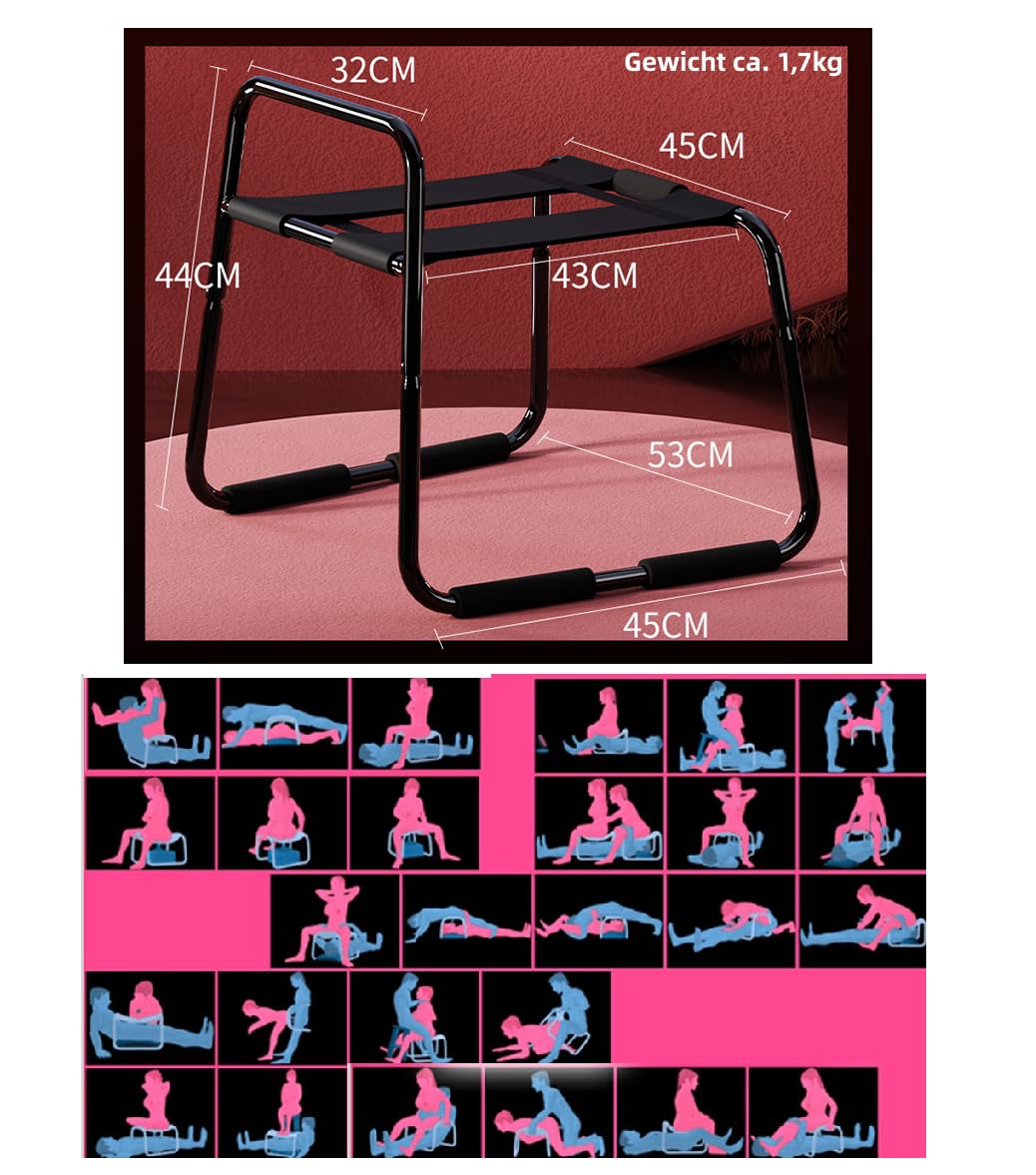 Sexmöbel - Sedia erotica per bondage, giocattolo sessuale, coppia di poltrone sessuali, con cinghia elastica, per alleviare il dolore, multifunzione, fino a 120 kg