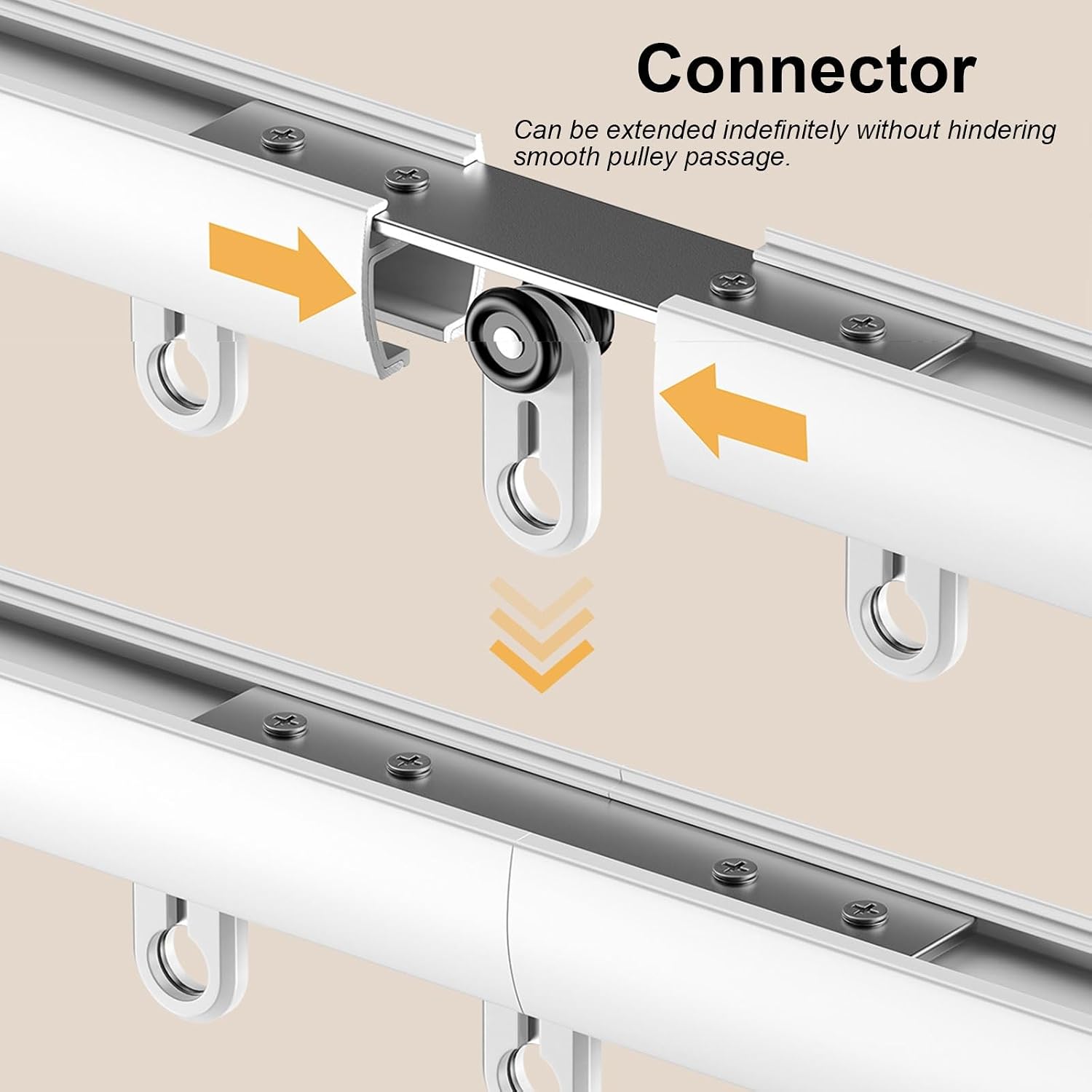Ceiling Curtain Track For Room Divider,Aluminum Heavy Duty Track For Hang Curtains,with Silent Rollers,Rail For Room Divider/Shower/Living Room/Partition Off Areas(White,5.2M/17FT)