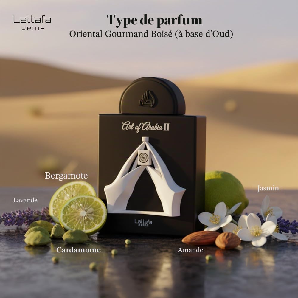 Lattafa Pride Art Of Arabia II Eau de Parfum Spray for Unisex 3.4 Ounce
