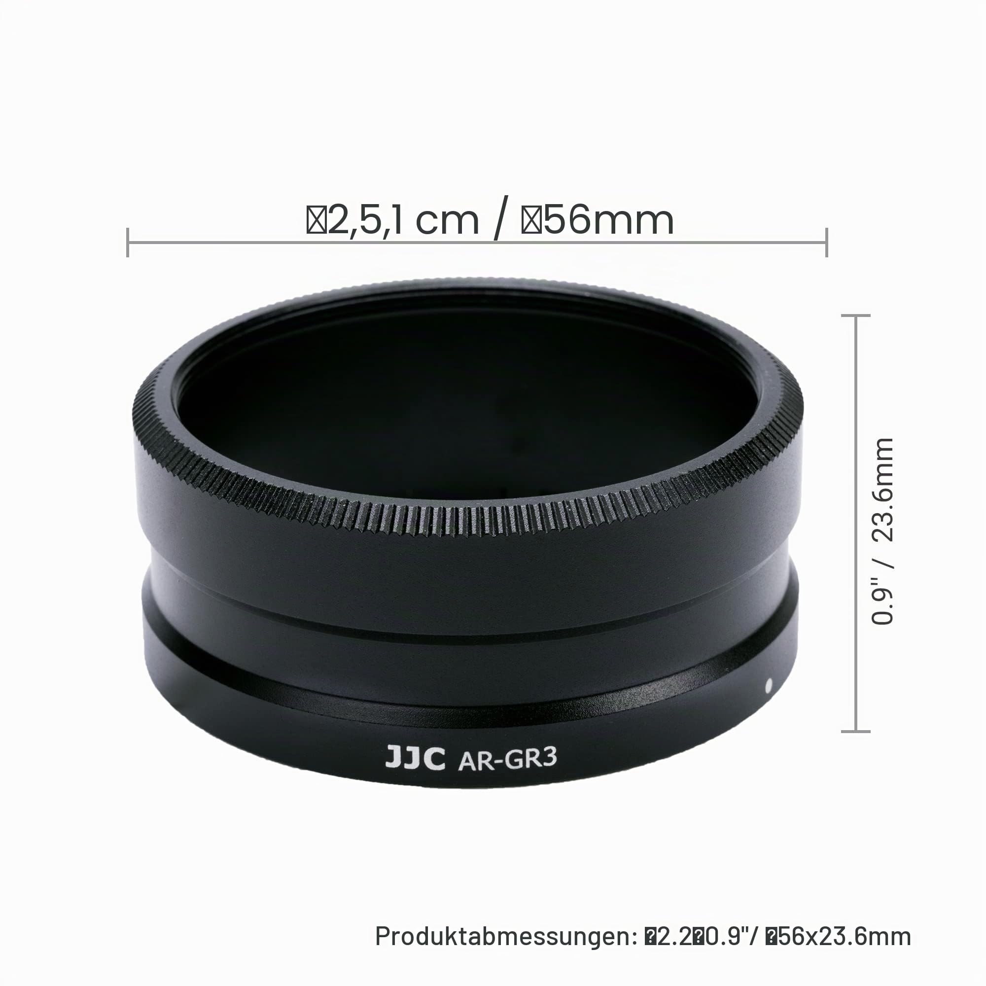 JJC Metall Objektiv Filter Adapter Ring Kompatibel mit RICOH GW-4 Wide Conversion Lens to GR III GR3 Kamera, Ersatz für RICOH GA-1 Objektivadapter