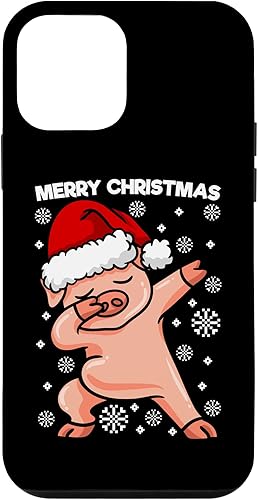 iPhone 12 mini Dabbing Santa Pig With Santa Hat Dab Dance Merry Christmas Case