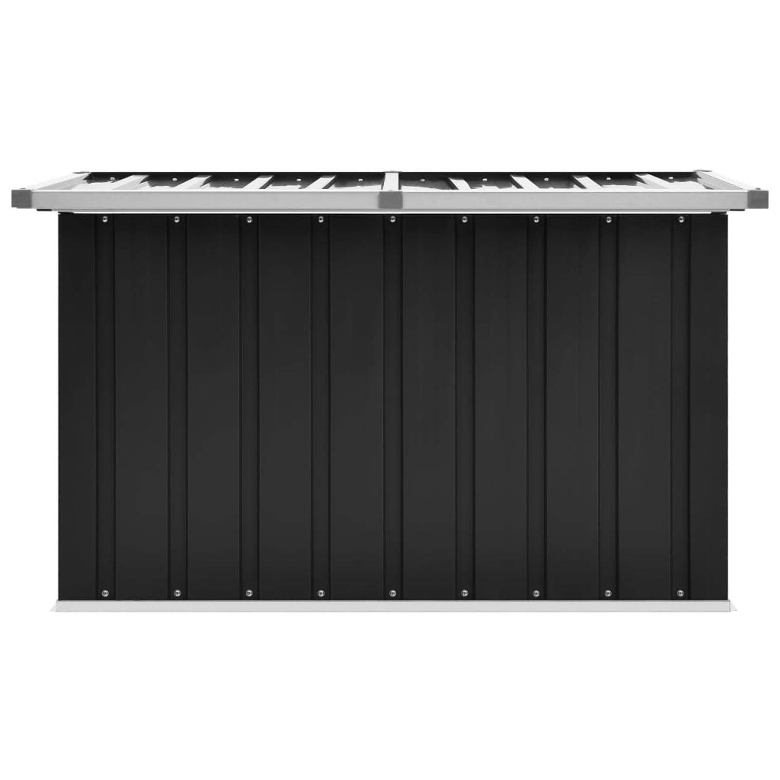 Festnight Gartenbox Wasserdicht Metall Auflagenbox Garten-Aufbewahrungsbox Große Kissen Werkzeugkasten Gartenbox Balkonschrank Gartentruhe Kissenbox Anthrazit 109 x 67 x 65 cm