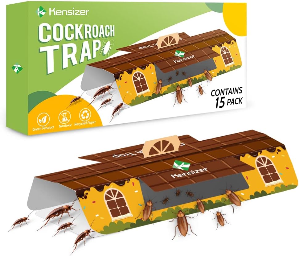 Kensizer 15Pack Roach Killer Trap Indoor with Bait, Cockroach