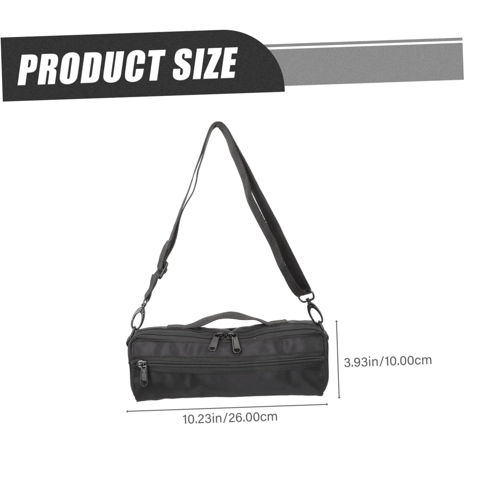 TOGEVAL Waterproof Piccolo Bag Foldable Travel Bag for Wind Instruments Canvas Duffle Bag Zipper Design