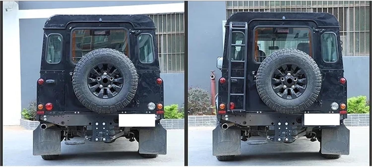 Compatible with Land/Rover Defender 90 110 2004-2019 Car Rear Tailgate Ladder Roof Climbing Ladder(Style 1)