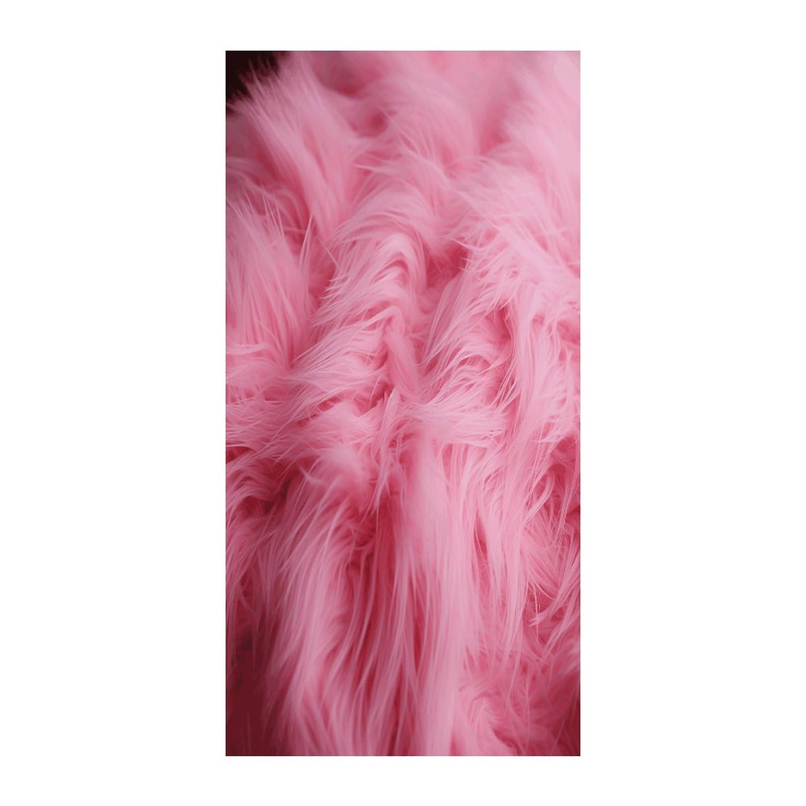 Fekiloot Style Pink Fluffy Fur Pattern Door Curtain Room Divider Curtains